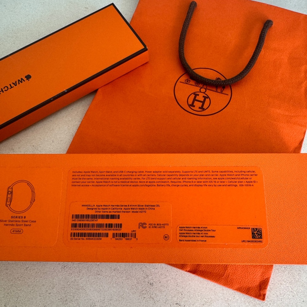 Hermes Navy Blue Single Tour Leather Apple Watch - Picture 12 of 16